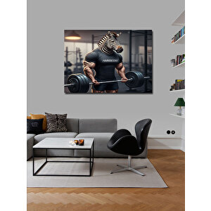 Kanvas Tablo Halter Kaldıran Zebra 70x100 cm