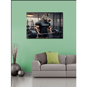 Kanvas Tablo Halter Kaldıran Zebra 70x100 cm