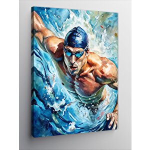 Kanvas Tablo Yüzücü Adam 50x70 cm