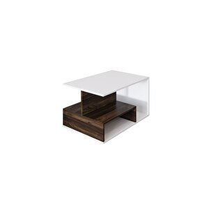 Vera S004 Orta Sehpa Beyaz/sandık Ceviz, Ev-ofis