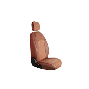 Peugeot 407 Lüx Deri Oto Koltuk Kılıfı Ön Arka Takım Set Çizgili Desen Tarçin