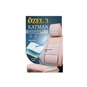 Opel Astra H Hb Lüx Deri Oto Koltuk Kılıfı Ön Arka Takım Set Safir Serisi Bej