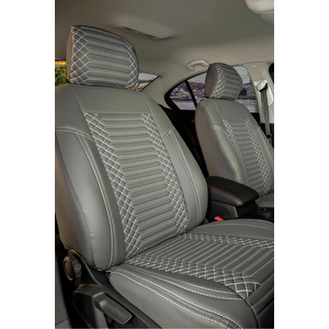 Volvo Xc70 Lüx Deri Oto Koltuk Kılıfı Ön Arka Takım Set Exclusive Füme