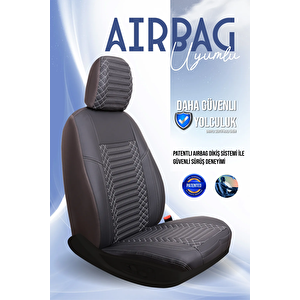 Honda City Lüx Deri Oto Koltuk Kılıfı Ön Arka Takım Set Exclusive Füme