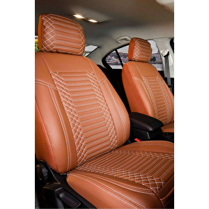 Mercedes Clc Lüx Deri Oto Koltuk Kılıfı Ön Arka Takım Set Exclusive Taba Taba