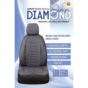 Ki̇a Cerato Eski Lüx Deri Oto Koltuk Kılıfı Ön Arka Takım Set Exclusive Füme Füme