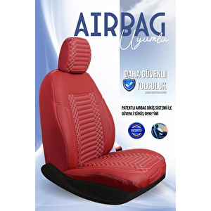 Seat İbiza Eski̇ Lüx Deri Oto Koltuk Kılıfı Ön Arka Takım Set Exclusive Bordo