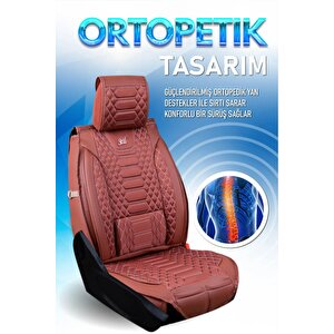 Mercedes Cla Lüx Deri Oto Koltuk Kılıfı Ön Arka Takım Set Royal Serisi Tarçin