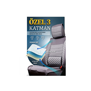 Opel Zafira Lüx Deri Oto Koltuk Kılıfı Ön Arka Takım Set Safir Serisi Füme