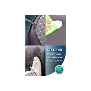 Bmw X1 Lüx Deri Oto Koltuk Kılıfı Ön Arka Takım Set Safir Serisi Füme