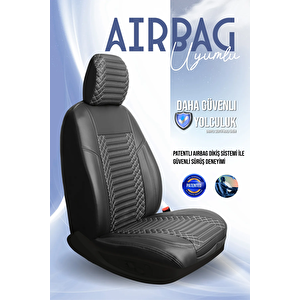 Ki̇a Cerato Yeni Lüx Deri Oto Koltuk Kılıfı Ön Arka Takım Set Exclusive Si̇yah Beyaz