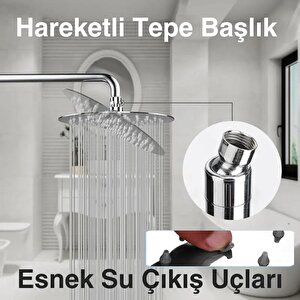 Paslanmaz Çelik Yağmurlama Robot Duş Seti - Şık, Dayanıklı Ve 3 Yıl Garantili