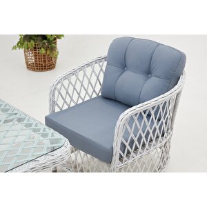 Palm Alüminyum Rattan  Oturma Grubu( 3+1+1+masa+ 2 Puf)