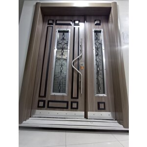 Tezdoor Kabartma Ahşap Desenli Bina Giriş Kapısı