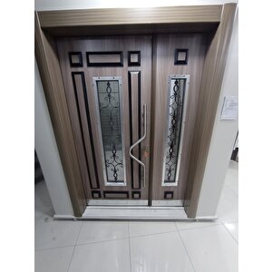Tezdoor Kabartma Ahşap Desenli Bina Giriş Kapısı