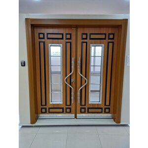 Ahşap Desenli Apartman Giriş Kapıları