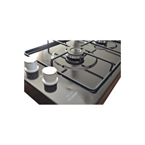 Gaz Kesme Emniyetli İkili Lpg Tüp Uyumlu 2li Siyah Ocak Iki Gözlü Set Üstü Ocak 34,5 * 58,5 Cm.