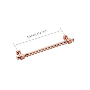 5 Adet Doğanlar Dragon 128 Mm Mobilya Kulp Süper Rose Bronz