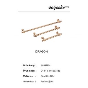 5 Adet Doğanlar Dragon 128 Mm Mobilya Kulp Albrifin
