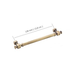 5 Adet Doğanlar Dragon 128 Mm Mobilya Kulp Antik Sarı Olifka
