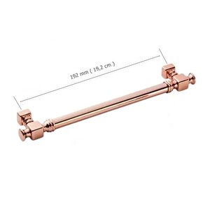 5 Adet Doğanlar Dragon 192 Mm Mobilya Kulp Süper Rose Bronz