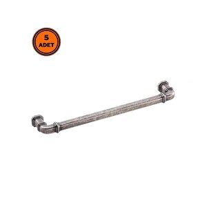 5 Adet Doğanlar Gusto 128 Mm Mobilya Kulp Antik Gümüş