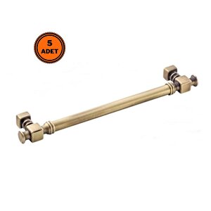5 Adet Doğanlar Dragon 192 Mm Mobilya Kulp Antik Sarı Olifka