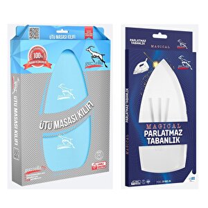 Gazella Ütü Altlığı + Ütü Masası Kılıfı Bezi 50 X 135 Cm Mavi