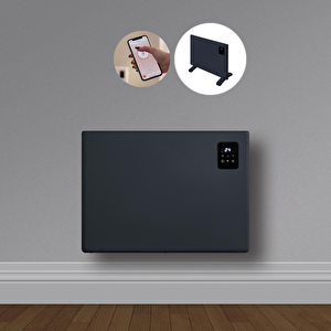 Elektrikli Konvektör Panel Isıtıcı Wifi 1000 Watt Antrasit Antrasit