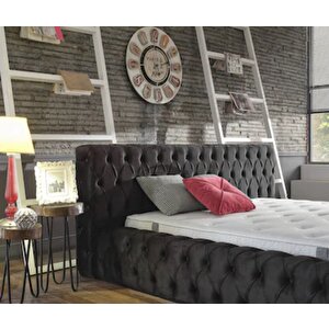 Çift Kişilik Baza Başlık Black Pearl Yatak Hariç
