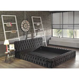 Çift Kişilik Baza Başlık Black Pearl Yatak Hariç 200x200 cm