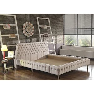 Çift Kişilik Baza Başlık Chester Krem 140x200