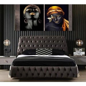 Niva Havuzlu Çift Kişilik Baza Başlık Chester Set 180x200 cm