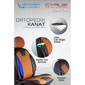 Ford Focus 2 Lüx Deri Detaylı Oto Koltuk Kılıfı Ön Arka Takım Cyrus Tarçin