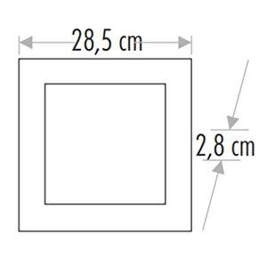 30w Sıva Üstü Led Panel Kare Beyaz Ct-5274b