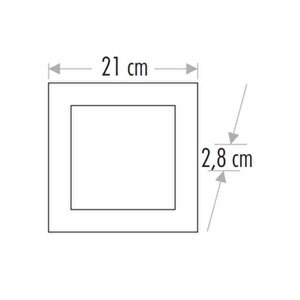 18w Sıva Üstü Led Panel Kare Beyaz Ct-5234b