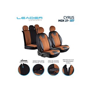Seat Toledo Lüx Deri Detaylı Oto Koltuk Kılıfı Ön Arka Takım Cyrus Tarçin