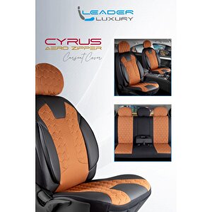 Fiat Egea Cross Lüx Deri Detaylı Oto Koltuk Kılıfı Ön Arka Takım Cyrus Tarçin