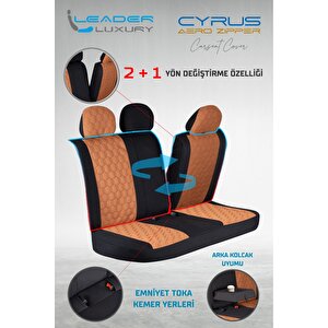 Hyundai İ20 Lüx Deri Detaylı Oto Koltuk Kılıfı Ön Arka Takım Cyrus Tarçin