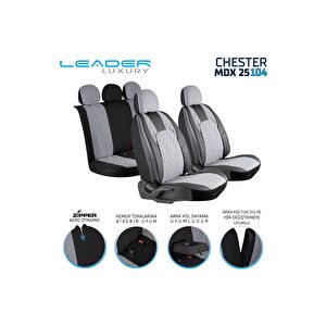 Nissan Altima Lüx Yarı Deri Oto Koltuk Kılıfı Ön Arka Takım Chester Füme
