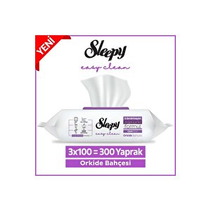 Easy Clean Orkide Bahçesi Yüzey Temizlik Havlusu 3x100 (300 Yaprak)
