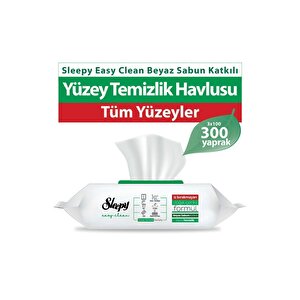 Easy Clean Beyaz Sabun Katkılı Yüzey Temizlik Havlusu 3x100 (300 Yaprak)