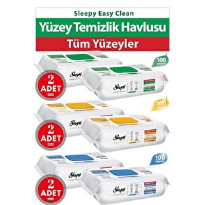 Easy Clean 6 Adet Beyaz Sabun & Çamaşır Suyu & Arap Sabunu Katkılı Yüzey Temizlik Havlusu