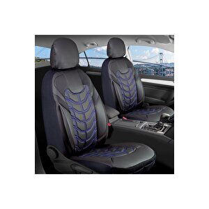 Bmw X5 Lüx Deri Oto Koltuk Kılıfı Ön Arka Takım Set Classy Mavi̇ Si̇yah Mavi Siyah