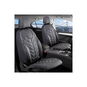 Hyundai Accent Lüx Deri Oto Koltuk Kılıfı Ön Arka Takım Set Classy Si̇yah