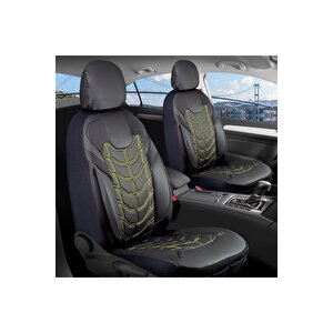 Opel Astra H Hb Lüx Deri Oto Koltuk Kılıfı Ön Arka Takım Set Classy Si̇yah Sari