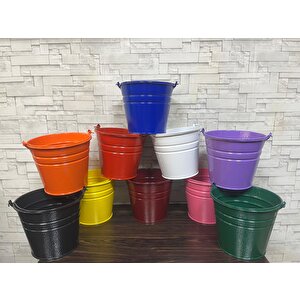 5 Adet Saplı Mini Mor Renk Kova (18x13x15)