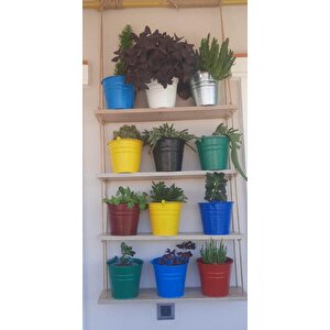 5'li Saplı Mini Mavi Renk Kova (18x13x15)