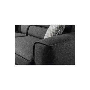 Keten Kumaşlı Gürgen İskelet Yatak Olabilen Soft Süngerli Rahat Oturuma Sahip Gri Relax Kanepe