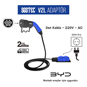Byd 3mt Kablolu 2'li V2l Uzatma Priz Adaptör